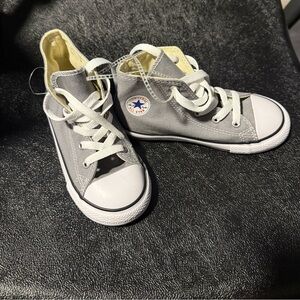 New-Converse Kids Gray High-Top Sneakers